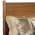thumbnail image 4 of Wooden California King Size Bed with Panel Headboard Oak Brown, 4 of 6