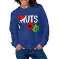 thumbnail image 1 of SOMOWI Chandails en Molleton de la Saint-Valentin pour Femmes Couples Assortis Chandail Sans Capuche Festif Col Rond Vacances Famille Bleu Graphique Automne Tops TG, 1 of 4