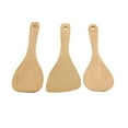 thumbnail image 1 of 3 Pcs Original Unpainted 3 Shapes Wooden Spades Set Practical Kitchen Utensil Cooking Tools for Restaurant Hotel Home, 1 of 2