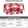 thumbnail image 4 of Valentine''s Day Round Tablecloth 60 Inch, Checkered Love Hearts Tablecloths Stain Resistance Polyester Table Cloth for Holiday Parties Kitchen Dining Indoor Outdoor, 4 of 6