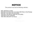 thumbnail image 2 of TEC Rear Ceramic Disc Brake Pads TEC-610 for Car Ford Taurus Mercury Sable Lincoln Continental, 2 of 10