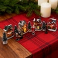 thumbnail image 5 of Christmas Village Sets 12 Pcs LED Lighted Houses with Figurines, Resin Winter Village Display for Christmas Town Scene Desktop Table Indoor Room Decorations, 5 of 9