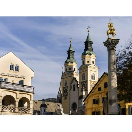 Brixen, View of the Cathedral. Central Europe, South Tyrol, Italy Print Wall Art By Martin