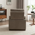 thumbnail image 5 of Kidol & Shellder Modern Accent Chair with Wood Legs Boucle Upholstered Armchair for Living Room, Bedroom, Office & Lounge, Single Sofa Chair with Backrest, Easy Assembly, Coffee, 5 of 9