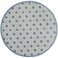 thumbnail image 1 of homeroots Décoration Intérieure 385154 Tapis Rond Bleu et Gris 5 Pieds Intérieur Extérieur, 1 of 1