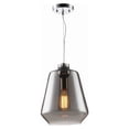 thumbnail image 2 of Woodbridge Lighting Sanoma 1 Light Steel Pendant in Chrome/Plated Amber Smoke, 2 of 2