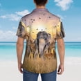 thumbnail image 6 of Balery Wildlife Protection Print Men's Hawaiian Shirts Short Sleeve Beach Shirt Relaxed Fit Vacation Button Down Shirts-3X-Large, 6 of 9