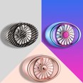 thumbnail image 1 of Mejor ventilador de coche con flujo de aire ajustable de 360° - Ventilador USB silencioso de 5 aspas con 3 velocidades y luz LED cambiante de color para uso en coche o en casa, 1 of 9