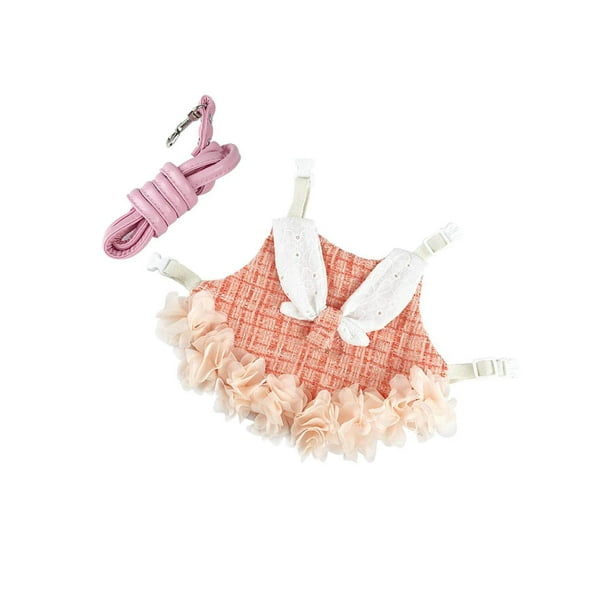 serony Rabbit Vest Harness Leash Set Clothes Soft Pet Costume Small ...