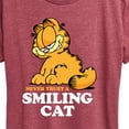 thumbnail image 3 of Garfield - Never Trust Smiling Cat - Women's Short Sleeve Graphic T-Shirt, 3 of 5