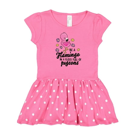 

Inktastic Be a Flamingo in a Flock of Pigeons with Flowers Gift Baby Girl Dress