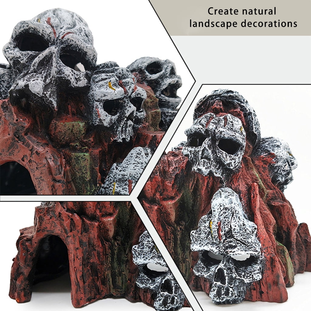 Creative Gothicism Skull Cave Fish Tanks Accessory Aquariums Aesthetic