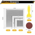 thumbnail image 6 of 12 Pcs Drywall Repair Kit, 4"/6"/12" Self Adhesive Mesh Patches with 2 Sanding Pads & 1 Scraper, Aluminum Dry Hole Repair Tools, Wall Repair Patch Kit for Ceiling, 6 of 7