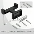 thumbnail image 6 of Wowow Wall Mount Knob Double Robe/Towel Hook in Matte Black, 6 of 6