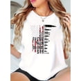 thumbnail image 1 of Camiseta con gráfico abstracto de moda para mujer: cuello redondo, manga corta, cómoda y de verano., 1 of 8