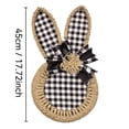 thumbnail image 3 of Easter Bunny Wreath, Farmhouse Front Door Bunny Wreath with Check Plaid Bow Jute Rope Trim, Rustic Door Hanging Decoration for Spring Holiday Easter Home Decor - (Bunny Wreath)_B, 3 of 8