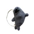 thumbnail image 3 of Bolso de peluche con diseño de foca, ligero y con dibujos animados, ideal para viajes, citas y fiestas. Gris, 3 of 8