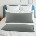 thumbnail image 3 of Unique Bargains 2-Piece Microfiber Body Pillow Covers, 20" x 72", Grey, 3 of 8