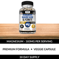 thumbnail image 5 of Magnesium Glycinate 183mg per Caps, Chelated for Maximum Absorption, Non-GMO, NO Gluten Dairy & Soy, Supports Muscle, Joint, and Heart Health - 60 Veggie Caps, 5 of 9