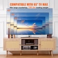 thumbnail image 4 of Soporte de TV VEVOR Rattan Mid Century Modern para TV de 65 pulgadas, roble, 4 of 9
