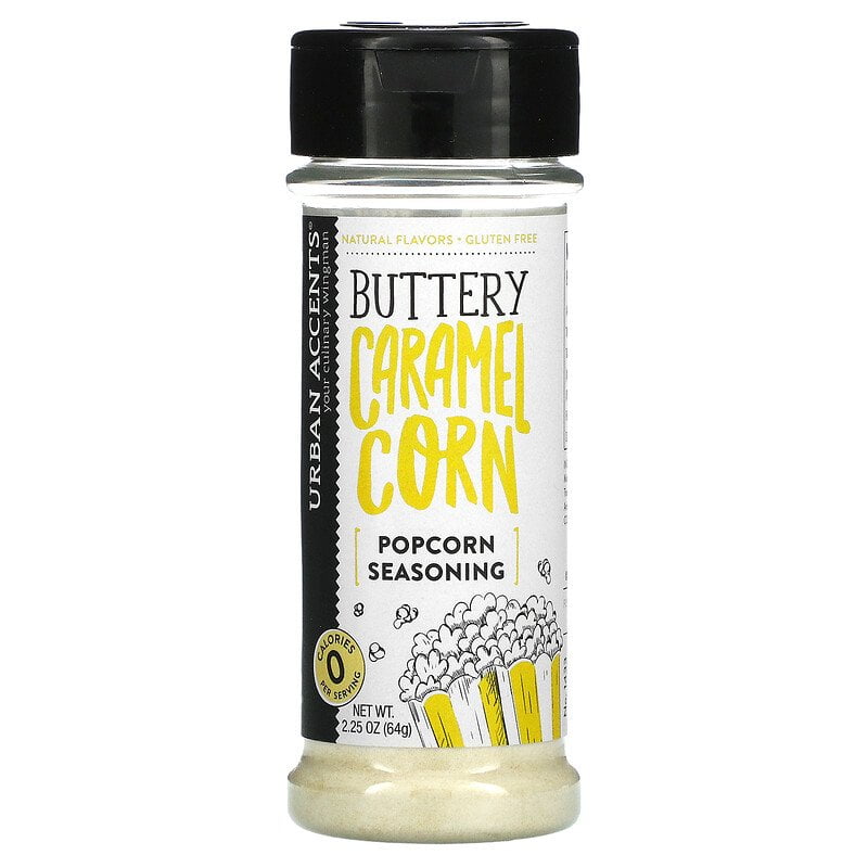 Urban Accents, Popcorn Seasoning, Buttery Caramel Corn, 2.25 oz Pack of 2