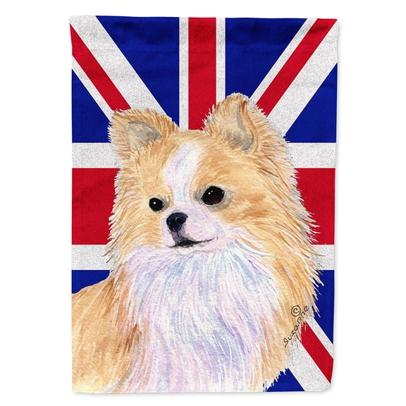 Chihuahua with English Union Jack British Flag Garden Flag