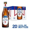 Michelob ULTRA Superior Light Beer, Domestic Lager, 20 Pack 12 fl oz Glass Bottles 4.2% ABV