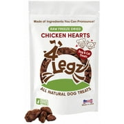 4Legz Freeze Dried Chicken Hearts Dog Treats [Dog, Treats Packaged] 4 oz