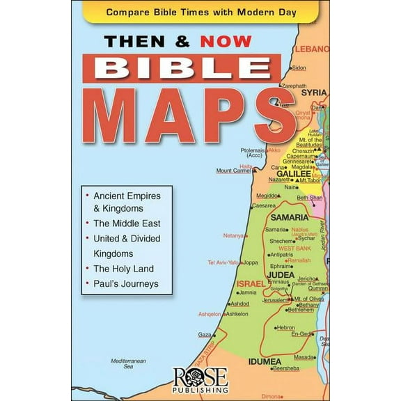 Then and Now Bible Maps 10pk (Hardcover) by Rose Publishing
