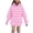 Pink, variant on xaoyunyn Girl's Long Hoodies Fall Winter Oversized Stripe Print Sweatshirt Casual Loose Pullover with Pockets 3-14 Years