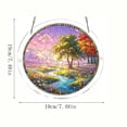 thumbnail image 3 of Round Acrylic Puzzle Suncatcher - Stained Glass Style Window Hanging Dreamy For Home Decor, 3 of 6