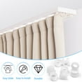 thumbnail image 2 of Wweixi 100x White Easy Installation Plastic Curtain Track Hooks Strong And Sturdy Convenient For Any 1Set, 2 of 6
