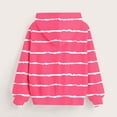 thumbnail image 5 of Spazoro Girls Hooded Sweatshirts, Soft & Comfy Striped Long Sleeve Fashion Fall Winter Tops for Girls Hot Pink Size 7-8T, 5 of 5