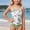 Green, variant on Girls 2 Piece Tankini Swimsuit for 4-14 Years Kids UPF 50 High Neck Bathing Suit with Swim Shorts Tween Beach Pool Swimwear Set
