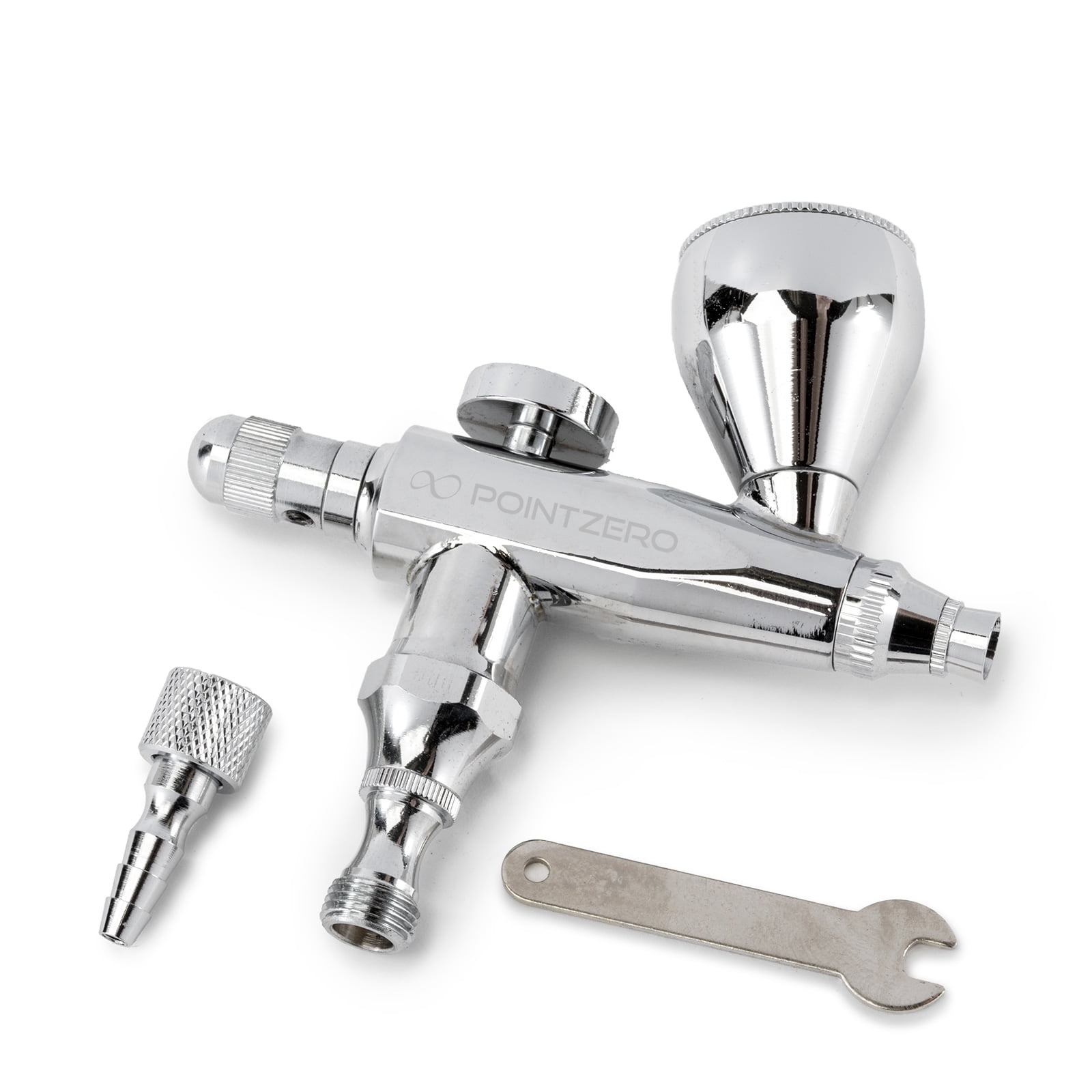 PointZero Single Action 7cc Gravity-Feed (Stubby) Airbrush Set - .3mm Nozzle