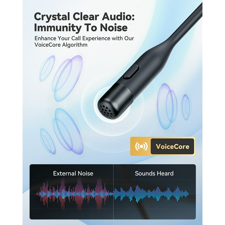 EMEET AirFlow Open Ear Headphones, Bluetooth 5.3 Wireless Headsets