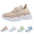 thumbnail image 2 of XIMIN Women's Adorable Butterfly Pattern Lace-Up Fashion Sneakers Lightweight Orthopedic Walking Shoes Lace-Up Breathable Mesh Anti-Slip Tennis Sneakers Casual & Comfortable Shoes, 2 of 8
