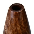 thumbnail image 3 of Villacera Handmade 15? Tall Brown Tapered Mango Wood Vase | Decorative Wave Carved Cylinder Vases | Eco-Friendly and Sustainable Wood, 3 of 6