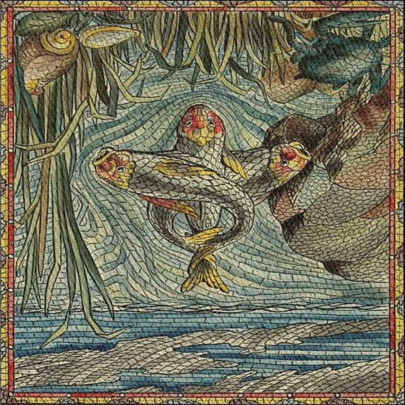 Ahgly Company Indoor Square Patterned Chocolate Brown Novelty Area Rugs, 5' Square