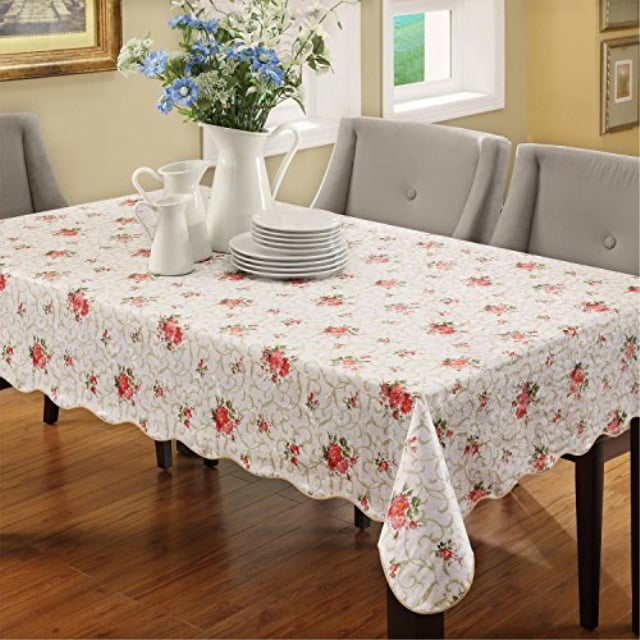 ennas cz094 flannel backed vinyl table cloth waterproof oblong