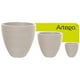thumbnail image 1 of Macetas modernas set de 3 piezas BIG SIZE para exteriores grande ARABIA color blanco White off de Polietileno ultra ligera Artego Japi Hecha en Brasil, 1 of 8