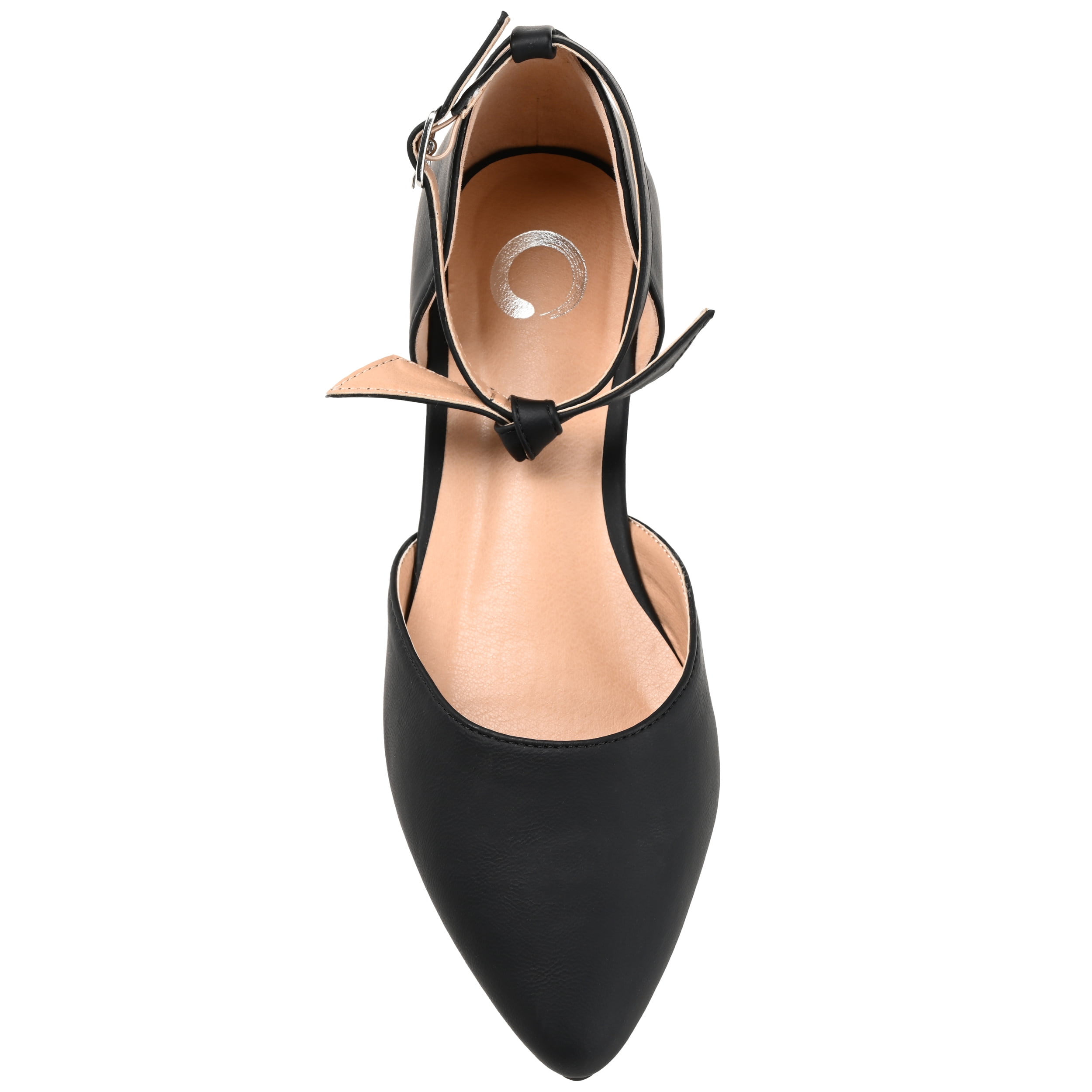 Journee Womens Vielo Ballet Almond Toe Buckle Flats, Widths Available