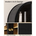 thumbnail image 6 of EYYTHUNG Arched Wall Cabinet, Floating Bathroom Medicine Cabinets, Modern Storage Cabinet with Acrylic Door and Open Shelf, Wall Mounted Storage Organizer, Black Oak, 6 of 7