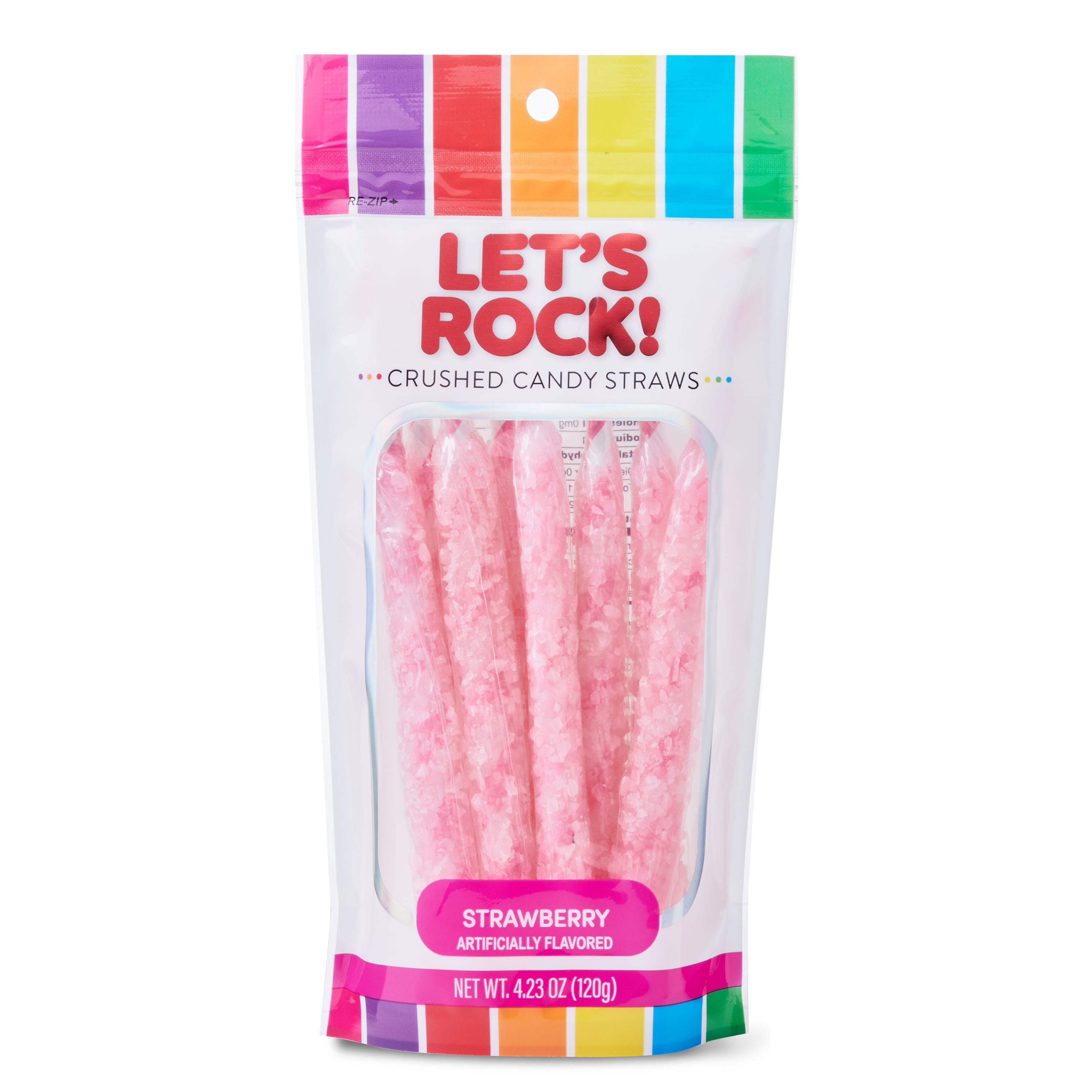 Way To Celebrate Crushed Candy Straws, Strawberry, 8 Count Walmart