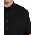 thumbnail image 2 of Big and Tall Essentials by DXL Men's Poplin Short-Sleeve Sport Shirt, Black, 5XL, 2 of 5
