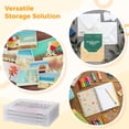 thumbnail image 6 of 4 Pcs Scrapbook Paper Storage Box, 12.5 x 9.4 x 0.9 in Transparent Frosted Stackable Plastic Document Organizer for A4 Paper, Important Certificates, Craft Supplies, Home Office Use, 6 of 6