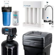 Aquasure Whole House Fine Mesh Resin Water Softener, 75 GPD RO System & Triple Purpose Pre-Filter (48,000 Grains)
