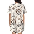 thumbnail image 6 of Cauagu Anchor with Rope for Women's Round Neck Pajama Set,Short-Sleeved Pajamas Soft Sleepwear Set Summer Pajamas Set Lounge Sets 2-Piece Pj-3X-Large, 6 of 6