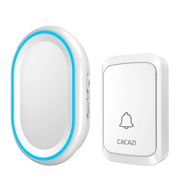 Wireless Doorbell, Waterproof Door bell Chime Operating at Over 1000 Feet with 4 Volume Levels, 58 Melodies (White)