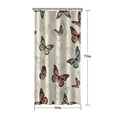 thumbnail image 5 of Beige Butterfly Pattern Shower Curtain 36"x72" ,Bathroom Decorative Shower Curtains Set with 12 Hooks,Modern Waterproof Washable Shower Curtain, 5 of 6
